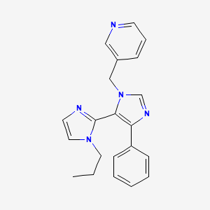 molecular formula C21H21N5 B3825761 5'-phenyl-1-propyl-3'-(pyridin-3-ylmethyl)-1H,3'H-2,4'-biimidazole 