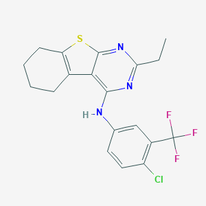 N-[4-chloro-3-(trifluoromethyl)phenyl]-2-ethyl-5,6,7,8-tetrahydro[1]benzothieno[2,3-d]pyrimidin-4-amine