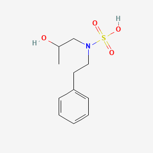 molecular formula C11H17NO4S B3825781 (2-hydroxypropyl)(2-phenylethyl)sulfamic acid 
