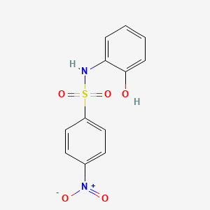 molecular formula C12H10N2O5S B3825797 N-(2-hydroxyphenyl)-4-nitrobenzenesulfonamide CAS No. 18226-26-1