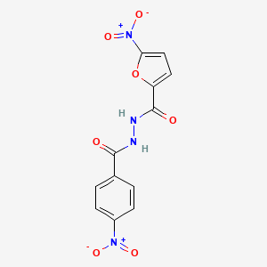 molecular formula C12H8N4O7 B3825798 5-nitro-N'-(4-nitrobenzoyl)-2-furohydrazide 