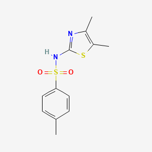 molecular formula C12H14N2O2S2 B3825817 N-(4,5-dimethyl-1,3-thiazol-2-yl)-4-methylbenzenesulfonamide 