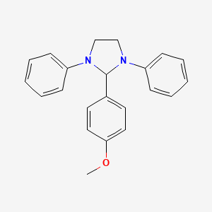 molecular formula C22H22N2O B3825833 2-(4-methoxyphenyl)-1,3-diphenylimidazolidine CAS No. 56018-53-2
