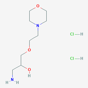 molecular formula C9H22Cl2N2O3 B3825859 1-amino-3-[2-(4-morpholinyl)ethoxy]-2-propanol dihydrochloride 