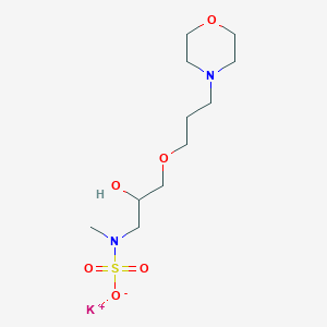 molecular formula C11H23KN2O6S B3825872 potassium {2-hydroxy-3-[3-(4-morpholinyl)propoxy]propyl}methylsulfamate 