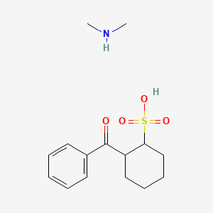 molecular formula C15H23NO4S B3825896 N-methylmethanaminium 2-benzoylcyclohexanesulfonate 