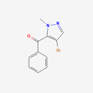 molecular formula C11H9BrN2O B3825900 (4-bromo-1-methyl-1H-pyrazol-5-yl)(phenyl)methanone 