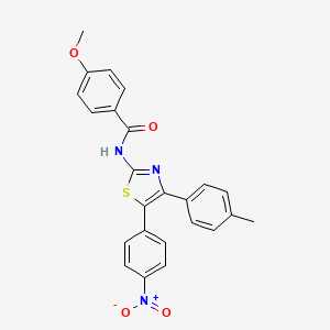 molecular formula C24H19N3O4S B3825971 4-methoxy-N-[4-(4-methylphenyl)-5-(4-nitrophenyl)-1,3-thiazol-2-yl]benzamide 