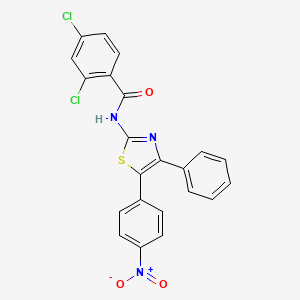 molecular formula C22H13Cl2N3O3S B3825975 2,4-dichloro-N-[5-(4-nitrophenyl)-4-phenyl-1,3-thiazol-2-yl]benzamide 