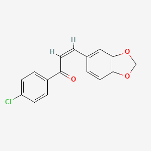 molecular formula C16H11ClO3 B3825993 3-(1,3-benzodioxol-5-yl)-1-(4-chlorophenyl)-2-propen-1-one 