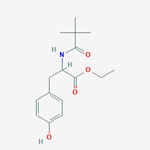 molecular formula C16H23NO4 B3826014 ethyl N-(2,2-dimethylpropanoyl)tyrosinate 