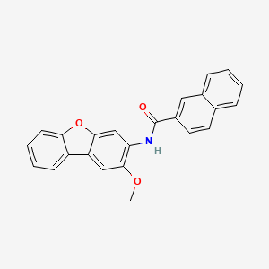 molecular formula C24H17NO3 B3826019 N-(2-methoxydibenzo[b,d]furan-3-yl)-2-naphthamide 