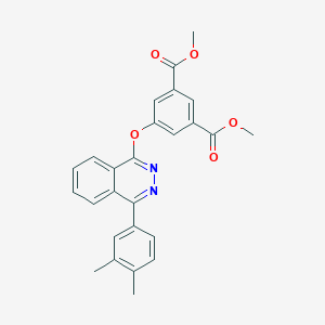 molecular formula C26H22N2O5 B382602 Dimethyl 5-{[4-(3,4-dimethylphenyl)phthalazin-1-yl]oxy}isophthalate 