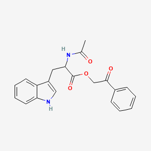 molecular formula C21H20N2O4 B3826031 2-oxo-2-phenylethyl N-acetyltryptophanate 