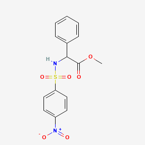 methyl {[(4-nitrophenyl)sulfonyl]amino}(phenyl)acetate