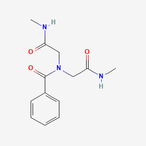 molecular formula C13H17N3O3 B3826044 N,N-bis[2-(methylamino)-2-oxoethyl]benzamide 