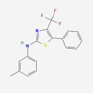 molecular formula C17H13F3N2S B3826060 N-(3-methylphenyl)-5-phenyl-4-(trifluoromethyl)-1,3-thiazol-2-amine 