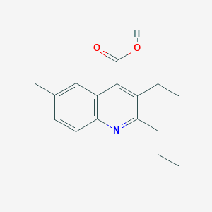molecular formula C16H19NO2 B3826072 3-ethyl-6-methyl-2-propyl-4-quinolinecarboxylic acid 