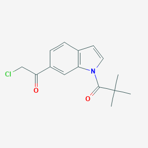 B038261 6-Chloroacetyl-1-(2,2-dimethylpropanoyl)indole CAS No. 116621-13-7