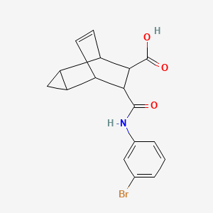 molecular formula C17H16BrNO3 B3826104 7-{[(3-bromophenyl)amino]carbonyl}tricyclo[3.2.2.0~2,4~]non-8-ene-6-carboxylic acid 