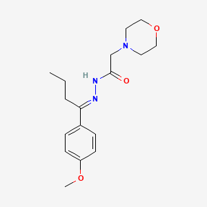molecular formula C17H25N3O3 B3826131 N'-[1-(4-methoxyphenyl)butylidene]-2-(4-morpholinyl)acetohydrazide 