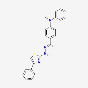 molecular formula C23H20N4S B3826145 4-[methyl(phenyl)amino]benzaldehyde (4-phenyl-1,3-thiazol-2-yl)hydrazone 