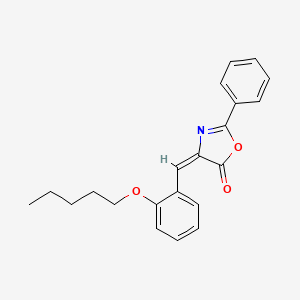molecular formula C21H21NO3 B3826151 4-[2-(pentyloxy)benzylidene]-2-phenyl-1,3-oxazol-5(4H)-one 