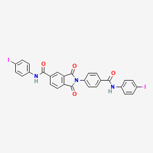 molecular formula C28H17I2N3O4 B3826166 N-(4-iodophenyl)-2-(4-{[(4-iodophenyl)amino]carbonyl}phenyl)-1,3-dioxo-5-isoindolinecarboxamide 