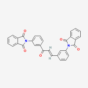molecular formula C31H18N2O5 B3826171 2,2'-[(3-oxo-1-propene-1,3-diyl)di-3,1-phenylene]bis(1H-isoindole-1,3(2H)-dione) 