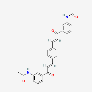 molecular formula C28H24N2O4 B3826180 N,N'-{1,4-phenylenebis[(3-oxo-1-propene-1,3-diyl)-3,1-phenylene]}diacetamide 