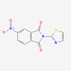 molecular formula C11H5N3O4S B3826188 5-nitro-2-(1,3-thiazol-2-yl)-1H-isoindole-1,3(2H)-dione 