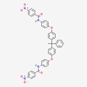 molecular formula C46H34N4O8 B3826199 N,N'-[(1-phenyl-1,1-ethanediyl)bis(4,1-phenyleneoxy-4,1-phenylene)]bis(4-nitrobenzamide) 
