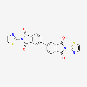 molecular formula C22H10N4O4S2 B3826206 2,2'-di-1,3-thiazol-2-yl-1H,1'H-5,5'-biisoindole-1,1',3,3'(2H,2'H)-tetrone 