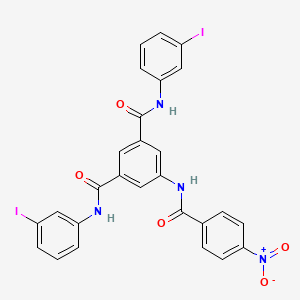 molecular formula C27H18I2N4O5 B3826208 N,N'-bis(3-iodophenyl)-5-[(4-nitrobenzoyl)amino]isophthalamide 