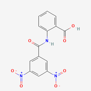 molecular formula C14H9N3O7 B3826211 2-[(3,5-dinitrobenzoyl)amino]benzoic acid CAS No. 16524-10-0