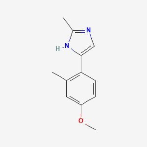 molecular formula C12H14N2O B3826213 4-(4-methoxy-2-methylphenyl)-2-methyl-1H-imidazole 