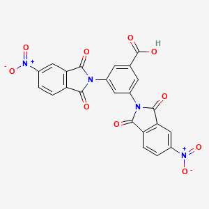 molecular formula C23H10N4O10 B3826218 3,5-bis(5-nitro-1,3-dioxo-1,3-dihydro-2H-isoindol-2-yl)benzoic acid 