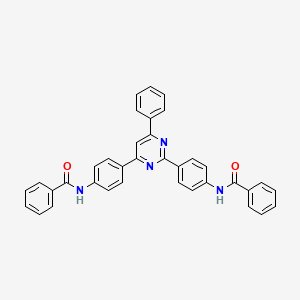 molecular formula C36H26N4O2 B3826224 N,N'-[(6-phenyl-2,4-pyrimidinediyl)di-4,1-phenylene]dibenzamide 
