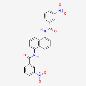 molecular formula C24H16N4O6 B3826237 N,N'-1,5-naphthalenediylbis(3-nitrobenzamide) 