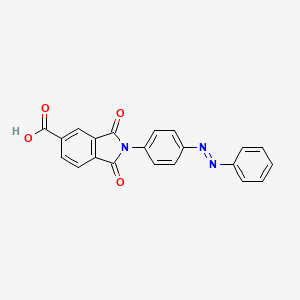 molecular formula C21H13N3O4 B3826250 1,3-dioxo-2-[4-(phenyldiazenyl)phenyl]-5-isoindolinecarboxylic acid 