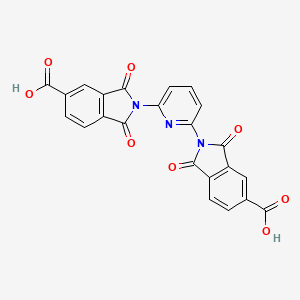 molecular formula C23H11N3O8 B3826251 2,2'-(2,6-pyridinediyl)bis(1,3-dioxo-5-isoindolinecarboxylic acid) 