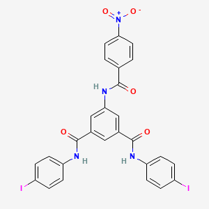 molecular formula C27H18I2N4O5 B3826255 N,N'-bis(4-iodophenyl)-5-[(4-nitrobenzoyl)amino]isophthalamide 