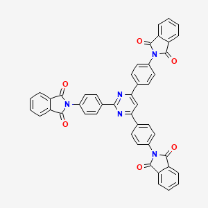 molecular formula C46H25N5O6 B3826265 2,2',2''-(2,4,6-pyrimidinetriyltri-4,1-phenylene)tris(1H-isoindole-1,3(2H)-dione) 