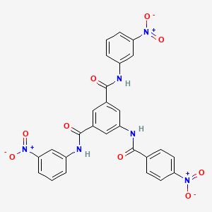 molecular formula C27H18N6O9 B3826278 5-[(4-nitrobenzoyl)amino]-N,N'-bis(3-nitrophenyl)isophthalamide 