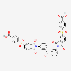 molecular formula C43H24N2O13S2 B3826299 4,4'-{carbonylbis[3,1-phenylene(1,3-dioxo-1,3-dihydro-2H-isoindole-2,5-diyl)sulfonyl]}dibenzoic acid 