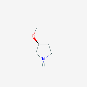 molecular formula C5H11NO B038263 (S)-3-Methoxypyrrolidine CAS No. 120099-61-8