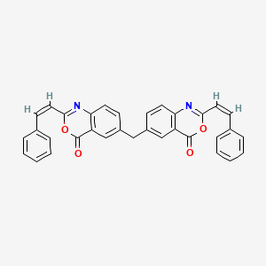 molecular formula C33H22N2O4 B3826311 6,6'-methylenebis[2-(2-phenylvinyl)-4H-3,1-benzoxazin-4-one] 