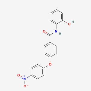 molecular formula C19H14N2O5 B3826334 N-(2-hydroxyphenyl)-4-(4-nitrophenoxy)benzamide 