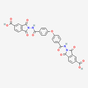 molecular formula C32H18N4O11 B3826352 2,2'-[oxybis(4,1-phenylenecarbonylimino)]bis(1,3-dioxo-5-isoindolinecarboxylic acid) 