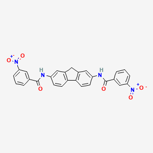 molecular formula C27H18N4O6 B3826371 N,N'-9H-fluorene-2,7-diylbis(3-nitrobenzamide) 